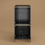 Load image into Gallery viewer, 78&quot; Modern Double-Door Wardrobe in Dark Wood Finish with Divided Storage
