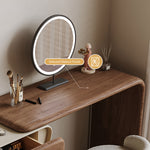 Load image into Gallery viewer, Elegant Makeup Vanity Set with LED Mirror and Upholstered Stool
