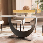 Load image into Gallery viewer, Square Dining Table Contemporary U-Shaped Metal Base Perfect for 4-6 People
