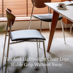 Load image into Gallery viewer, Modern Dining Chair with Stainless Steel Legs Faux Leather Upholstered Seat Ergonomic Wood Backrest for Dining Room
