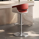 Load image into Gallery viewer, Modern Adjustable Swivel Bar Stool PU Leather Upholstered Counter Height Bar Chair with Stainless Steel Base 1 Piece
