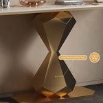 Load image into Gallery viewer, Luxe Gold Accent Console Table for Modern Entryways
