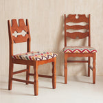 Load image into Gallery viewer, 2PCS Dining Chair Retro Style Vintage Shape Ash Wood Linen Upholstery
