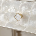 Load image into Gallery viewer, 45.6'' Modern Luxury Vanity Desk Shell Inlay Finish Makeup Table with Mirror and Drawers
