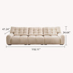 Load image into Gallery viewer, Modern Upholstered Sofa Movable Backrest Fabric Couch Minimalist Living Room Sofa
