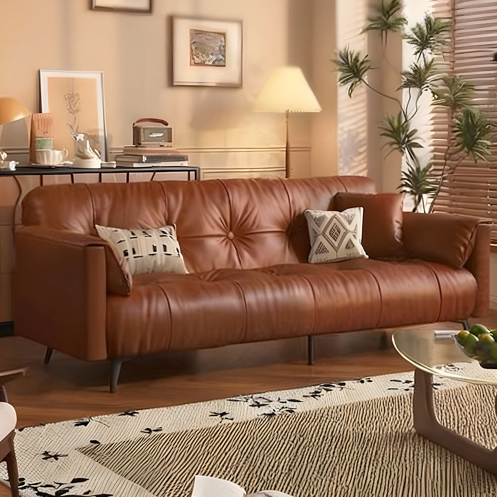 Modern Folding Sofa Bed with Tufted Upholstery and Convertible Sleeper Design