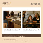Load image into Gallery viewer, Dining Table Stone-Look Ceramic Top Solid Wood Base Modern Minimalist Design
