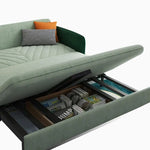 Load image into Gallery viewer, Sofa Bed Solid Wood Metal Frame Velvet Upholstery Storage Drawer Convertible
