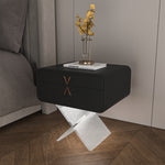 Load image into Gallery viewer, Modern Smart Nightstand with X-Base Acrylic Legs &amp; Motion Sensor LED Light
