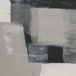Load image into Gallery viewer, Original hand-painted geometric abstract, neutral black, grey, and beige palette blending with any living space.
