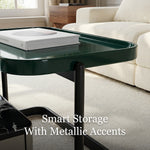 Load image into Gallery viewer, Modern Multifunctional Coffee Table with Lift Top Storage Black Marble Pattern Center Table with Hidden Compartments for Living Room
