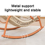 Load image into Gallery viewer, Modern Outdoor Rocking Lounge Chair with Cushioned Seat and Woven Frame
