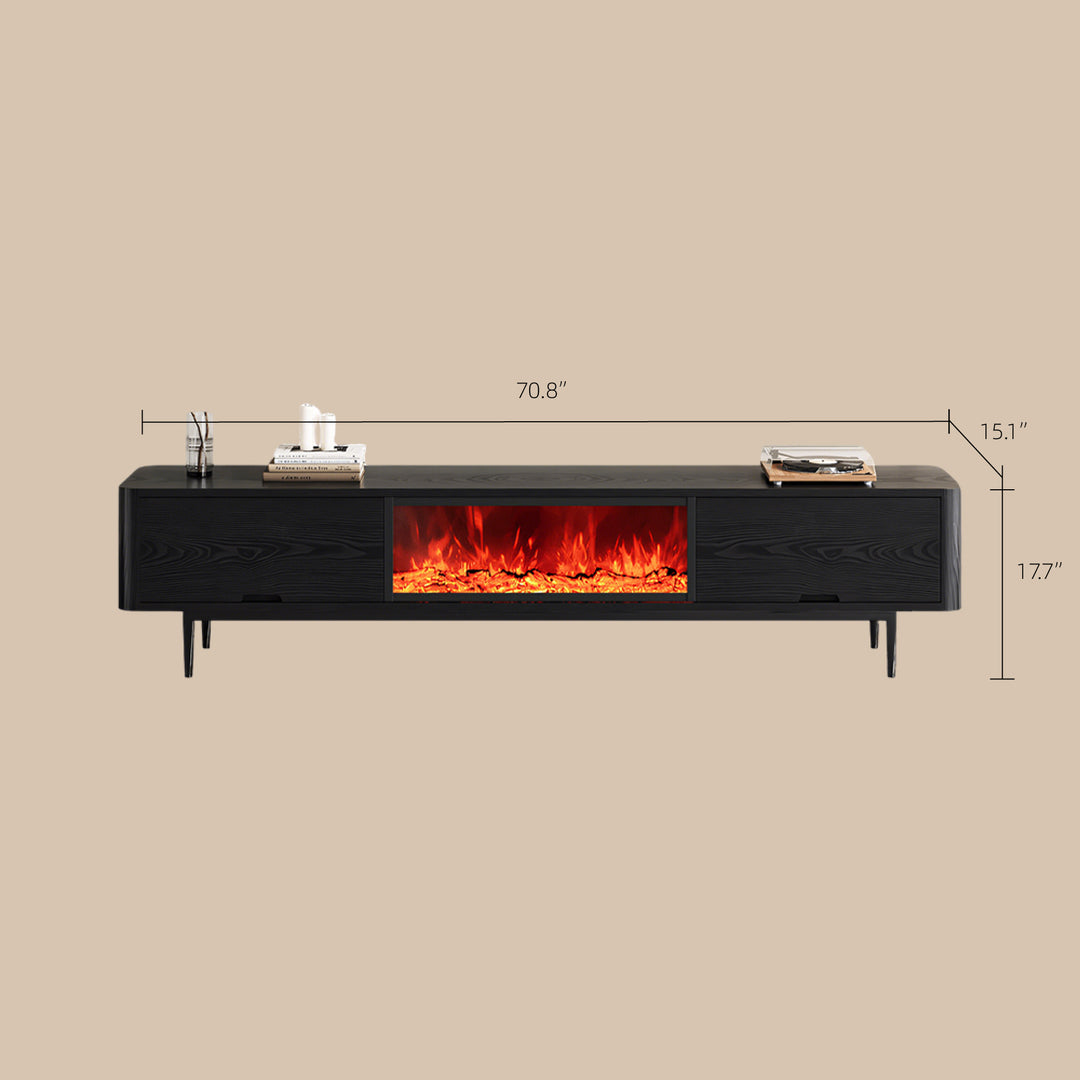 Electric Fireplace TV Stand Flame Effect with 3 Color LED Lights for 65 to 75 inches TVs