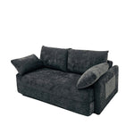 Load image into Gallery viewer, 65.52&quot; Compressed Sofa Convertible Sofa Bed Wrinkle-resistant Linen Lightweight Loveseat Wooden Armrest
