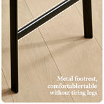 Load image into Gallery viewer, Modern Minimalist Bar Stool Black Metal Counter Chair with White Curved Backrest 1 Piece
