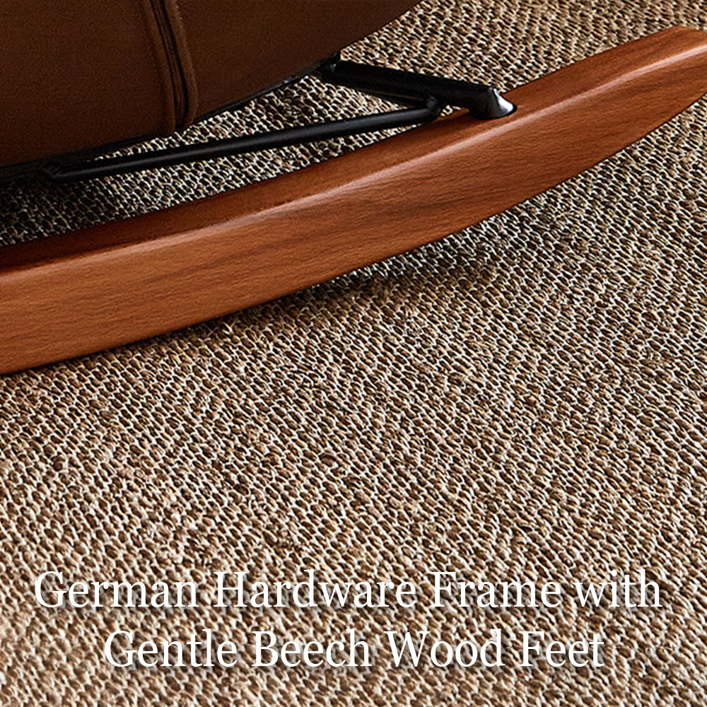 42.9'' Modern Rocking Chair  Plush Comfort Ergonomic Design Durable Wooden Base for Relaxation