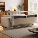 Load image into Gallery viewer, 70.9&quot; Beige Sleeper Sofa with 3.9&quot; Thick Spring Mattress Modern Space-saving Design
