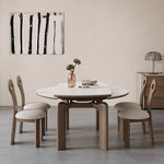 Load image into Gallery viewer, 50.7" Versatile Transformable Dining Table in White and Wood
