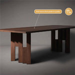Load image into Gallery viewer, Rectangular Dining Table Mid Century Style Solid Wood Veneer Legs Clear Wood Grain Surface Strong Texture Design
