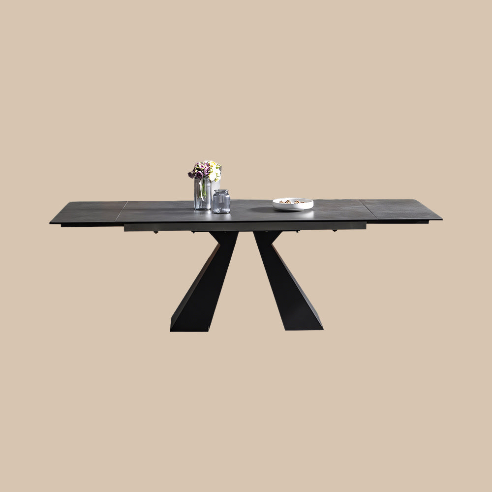 54.6"- 78" Modern Folding Dining Table Versatile and Stylish in Dark Gray