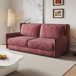 Load image into Gallery viewer, Contemporary sleeper sofa in chenille fabric with plush cushions and supportive backrest

