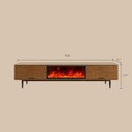 Load image into Gallery viewer, Electric Fireplace TV Stand Flame Effect with 3 Color LED Lights for 65 to 75 inches TVs

