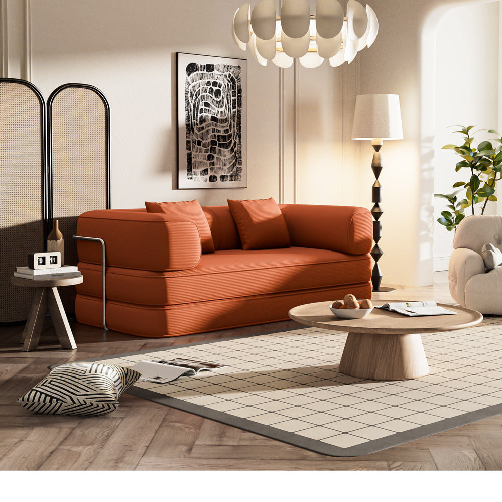 Compressed Sofa Bed Space-Saving Metal Frame Design Stylish