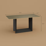 Load image into Gallery viewer, 62.4&#39;&#39;/70.2&#39;&#39; Manhattan Sintered Stone Dining Table  Geometric Base  Modern Luxury  Scratch-Resistant Surface
