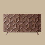 Load image into Gallery viewer, Luxury Modern Geometric Wood Sideboard Cabinet with 3D Carved Doors
