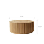 Load image into Gallery viewer, 33.15″ Round Coffee Table Wood Finish Modern Minimalist Style for Living Room
