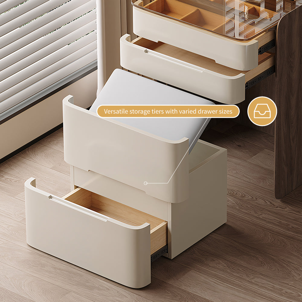 Functional Makeup Vanity Built-in Mirror Ample Storage Space-Saving Design