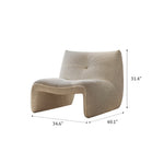 Load image into Gallery viewer, Modern Curved Bouclé Accent Lounge Chair Minimalist Armless Leisure Chair
