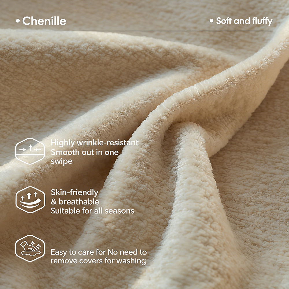 Modern Tufted Chenille Sofa with Deep Adjustable Seating