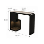 Load image into Gallery viewer, Black and White Finish Marble Surface Home Coffee Bar Table Set
