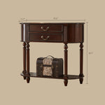 Load image into Gallery viewer, Solid Wood Classic Entryway Console Table with Drawers and Lower Shelf
