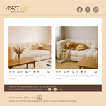 Load image into Gallery viewer, 83.8&quot; Elegant Convertible Sofa Bed Chic Design with 3.9&quot; Thick Mattress Space-saving Sleeper Sofa
