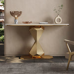 Load image into Gallery viewer, Luxe Gold Accent Console Table for Modern Entryways
