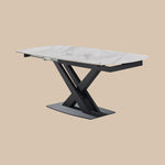 Load image into Gallery viewer, 46.8&quot;-70.2&quot; Versatile Elegant Extending Dining Table with Rotating Top Perfect for Modern Living Spaces
