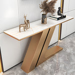 Load image into Gallery viewer, Golden Base Console Table with Decorative Accent
