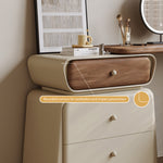 Load image into Gallery viewer, Elegant Makeup Vanity Set with LED Mirror and Upholstered Stool
