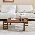 Load image into Gallery viewer, 39.78&quot; Mid-Century Coffee Table Natural Red Oak Retro Wood Finish Fluted Design
