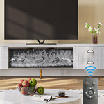 Load image into Gallery viewer, Modern White Electric Fireplace TV Stand with 3-Color LED Lights for 65 to 85-inch TVs
